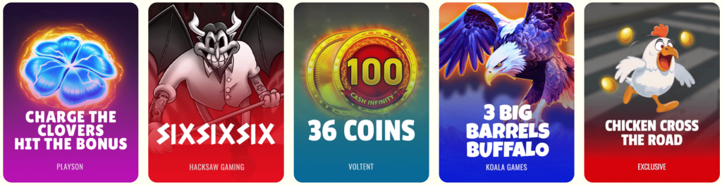 Les Jeux Proposés chez Captain Slots